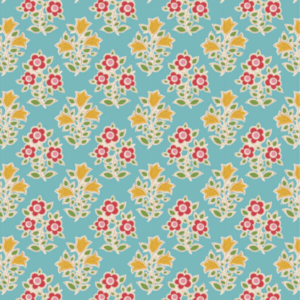 Farm Flowers Teal TD110103