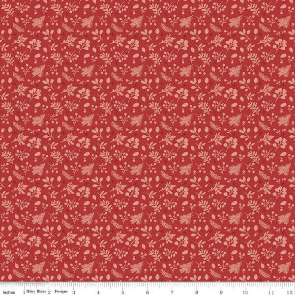 Magical Winterland Tonal Barn Red