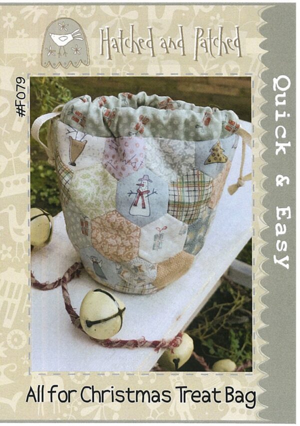 All for Christmas Treat Bag pattern by Anni Downs of Hatched & Patched