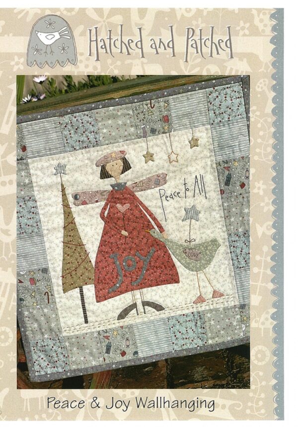 Peace & Joy Wallhanging pattern by Anni Downs of Hatched and Patched