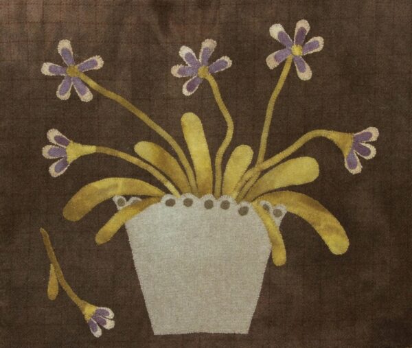 A pot of Violets pattern by Maggie Bonanomi
