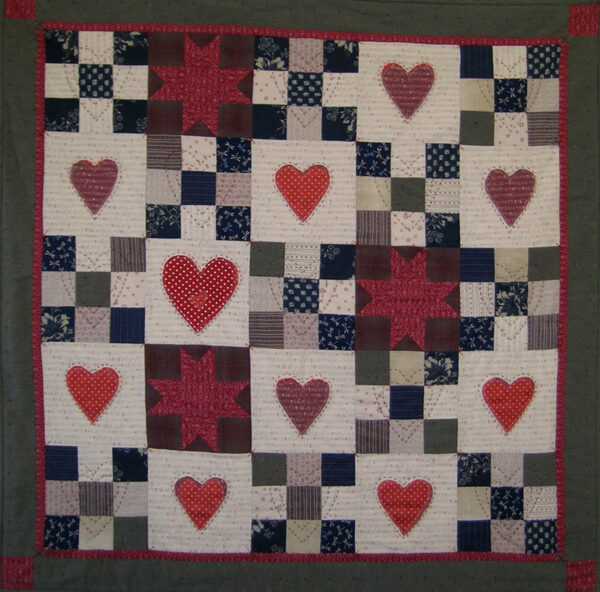Jo Colwill's : Valentine Star and Hearts Quilt Pattern and Instructions