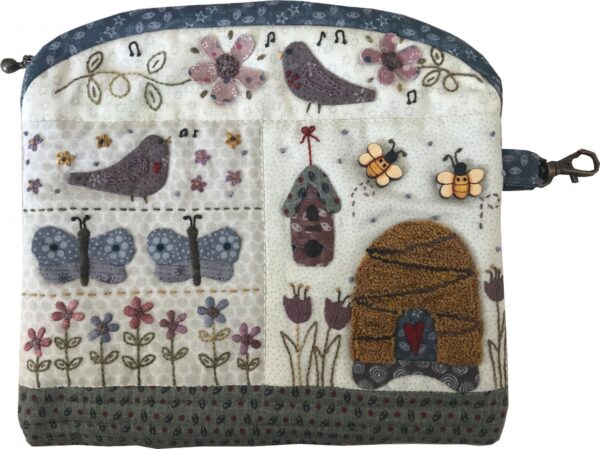 In a Garden Zippered Pouch Pattern by Lynette Anderson