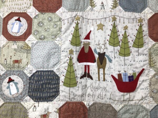 Merry Christmas Wallhanging pattern by Anni Downs