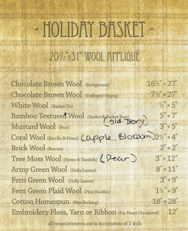 Holiday Basket Pattern