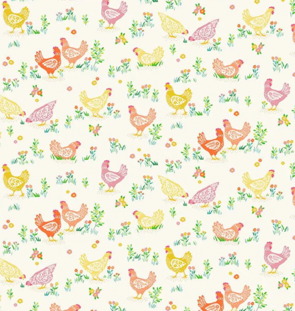 Hello Spring Happy Hens Cream 084-Q
